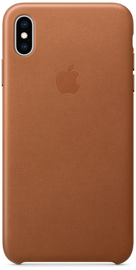 Apple Coque cuir (iPhone XS Max) havane