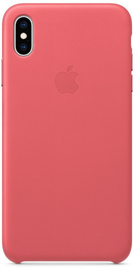 Apple Coque cuir (iPhone XS Max) rose pivoine