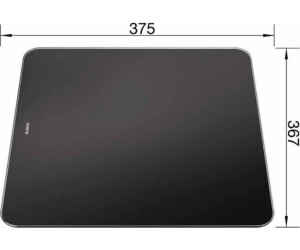 Blanco DE COUPE PLANCHE Zenar en verre de sécurité 224629