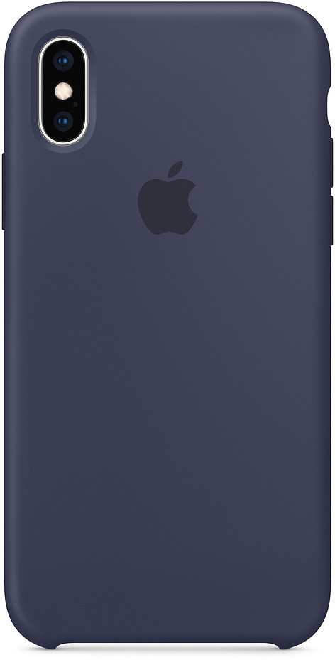 Apple Coque silicone (iPhone XS) bleu nuit
