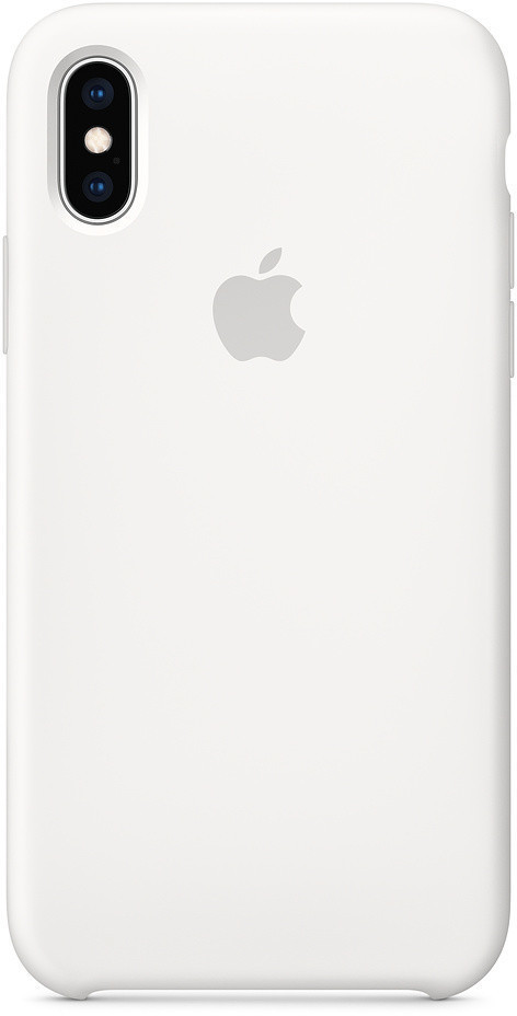 Apple Coque silicone (iPhone XS) blanc