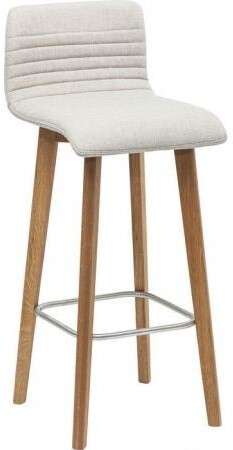 KARE Tabouret de bar tissu écrue Lara