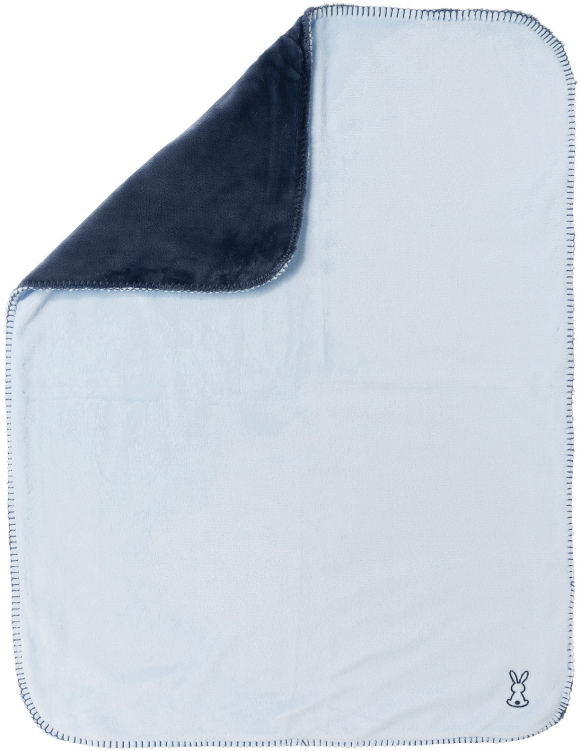 Nattou Couverture Supersoft 75 x 100 cm bleu marine/bleu ciel Lapidou