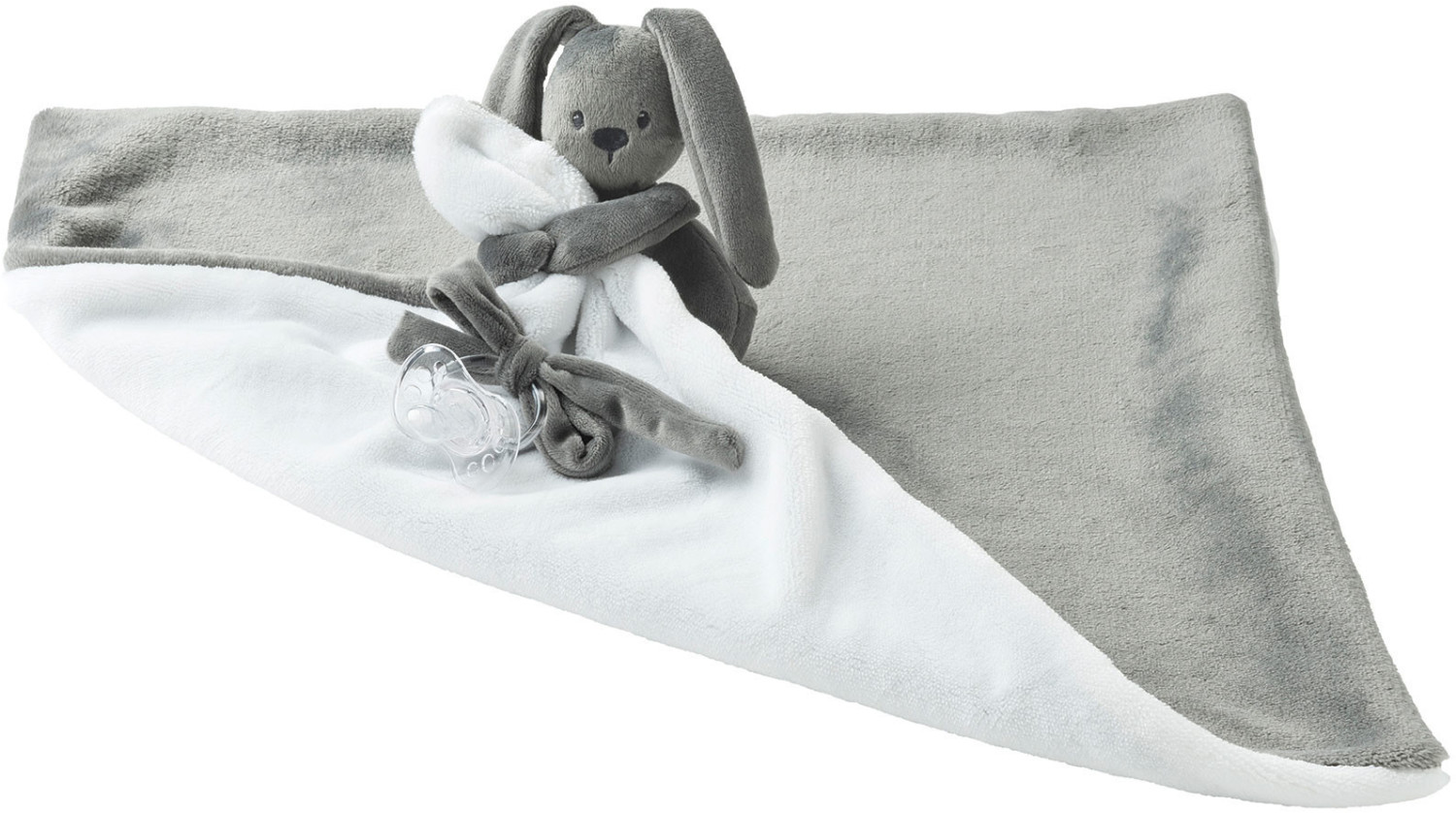 Nattou Doudou couverture anthracite/blanc Lapidou