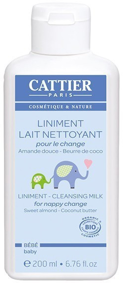 Cattier Liniment lait nettoyant pour le change (200 ml)