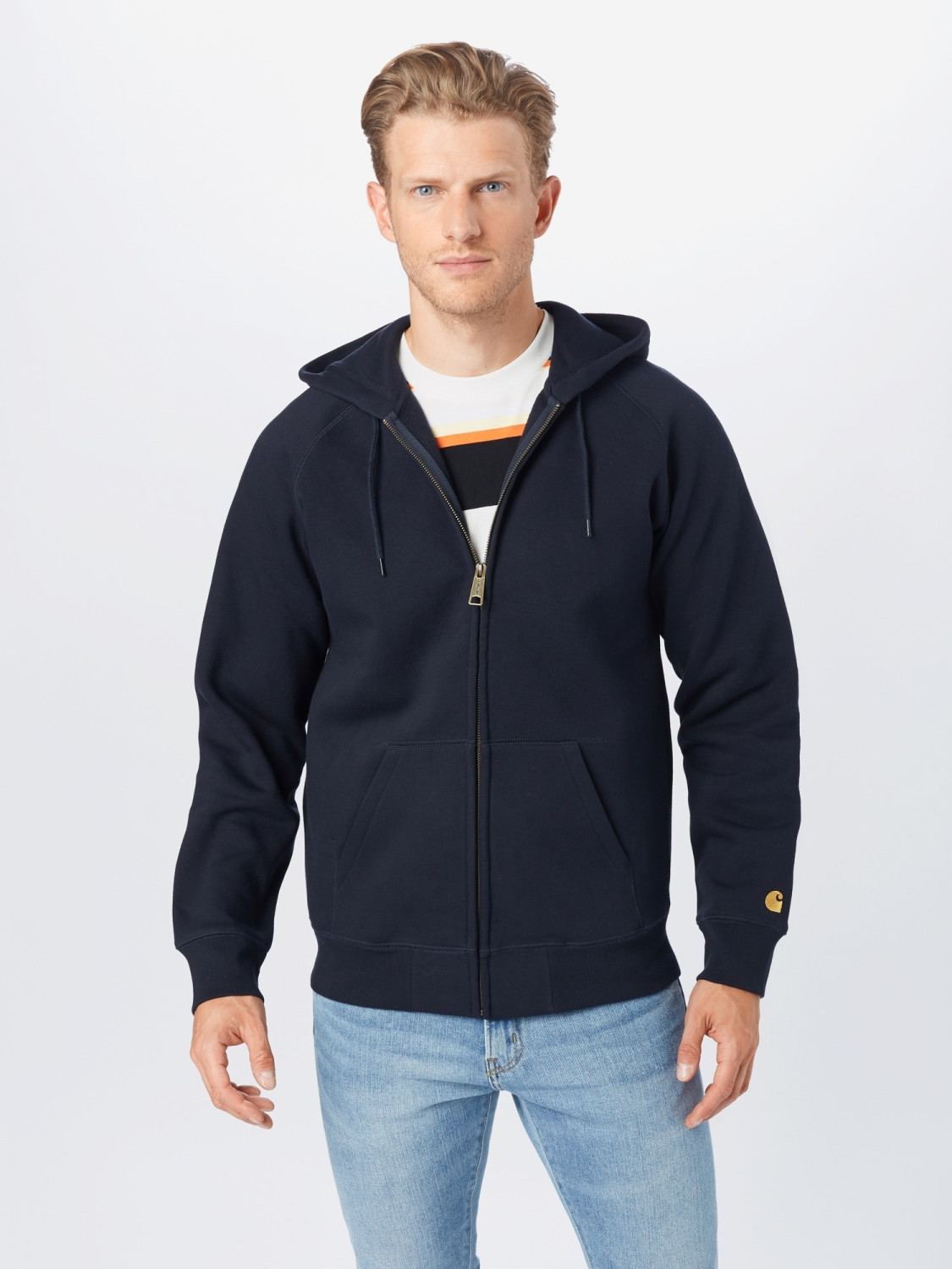 Carhartt Hooded Chase Jacket dark navy/gold (I0263851C90) au meilleur prix sur idealo.fr