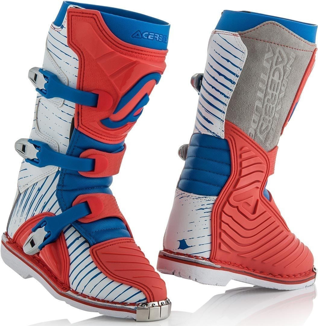 Acerbis Bottes Shark Junior rouge/bleu