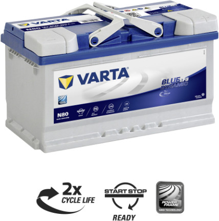 VARTA Blue Dynamic EFB 12V 80Ah N80 ab 131,85 €