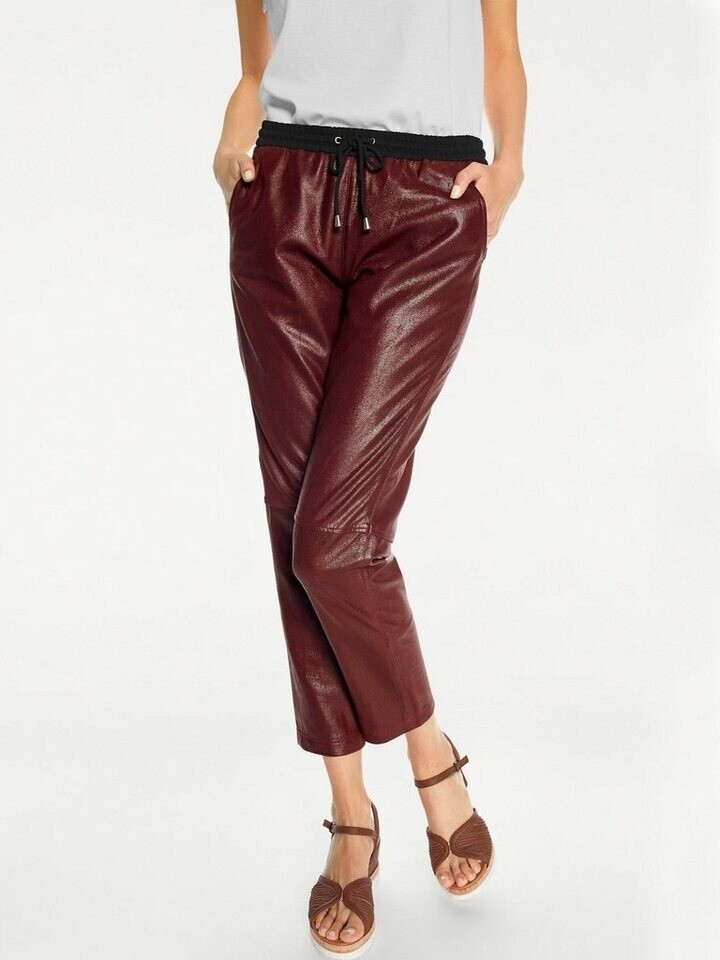 Heine Leather Joggpants brown