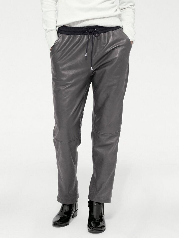 Heine Leather Joggpants grey