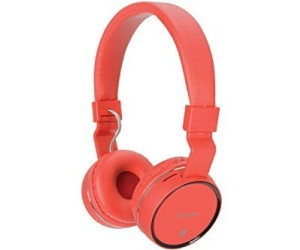 AV Link Bluetooth Noise Cancelling Headphones with FM Radio Red