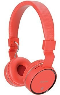 AV Link Bluetooth Noise Cancelling Headphones with FM Radio Red