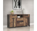 Kommode Anrichte Sideboard Bristol 22 XL Alteiche Weiß Edelglanz B.80cm T.50cm