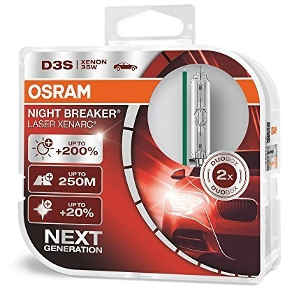 Osram Xenarc Night Breaker Unlimited HID-Xenon Birne D3S - 12V/35W - pro  Stück (max. 4350K) : : Auto & Motorrad