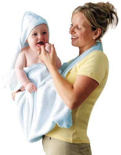 Clevamama Serviette maman et enfant bleu