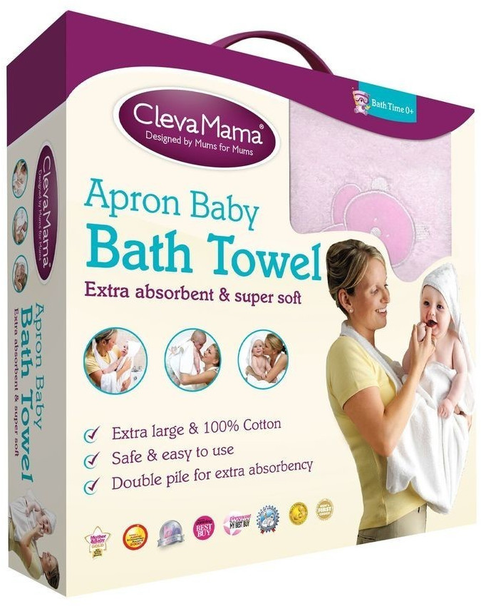 Clevamama Serviette maman et enfant rose