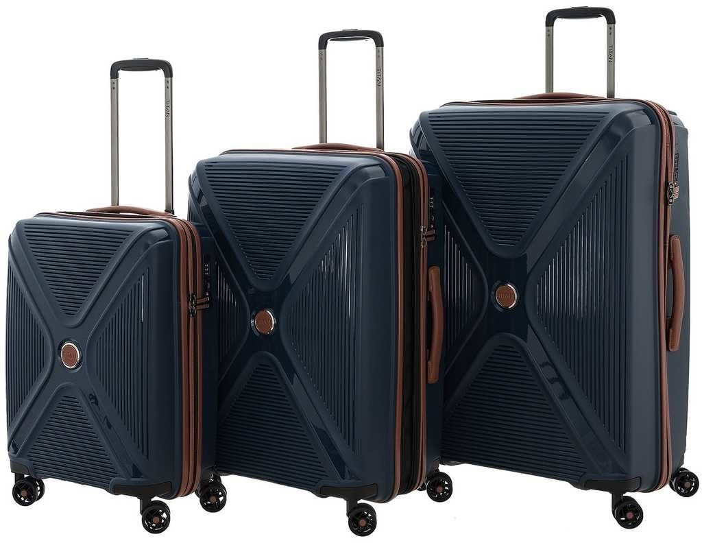 Titan Paradoxx 4 Wheel Trolley-Set 55/68/77 cm navy