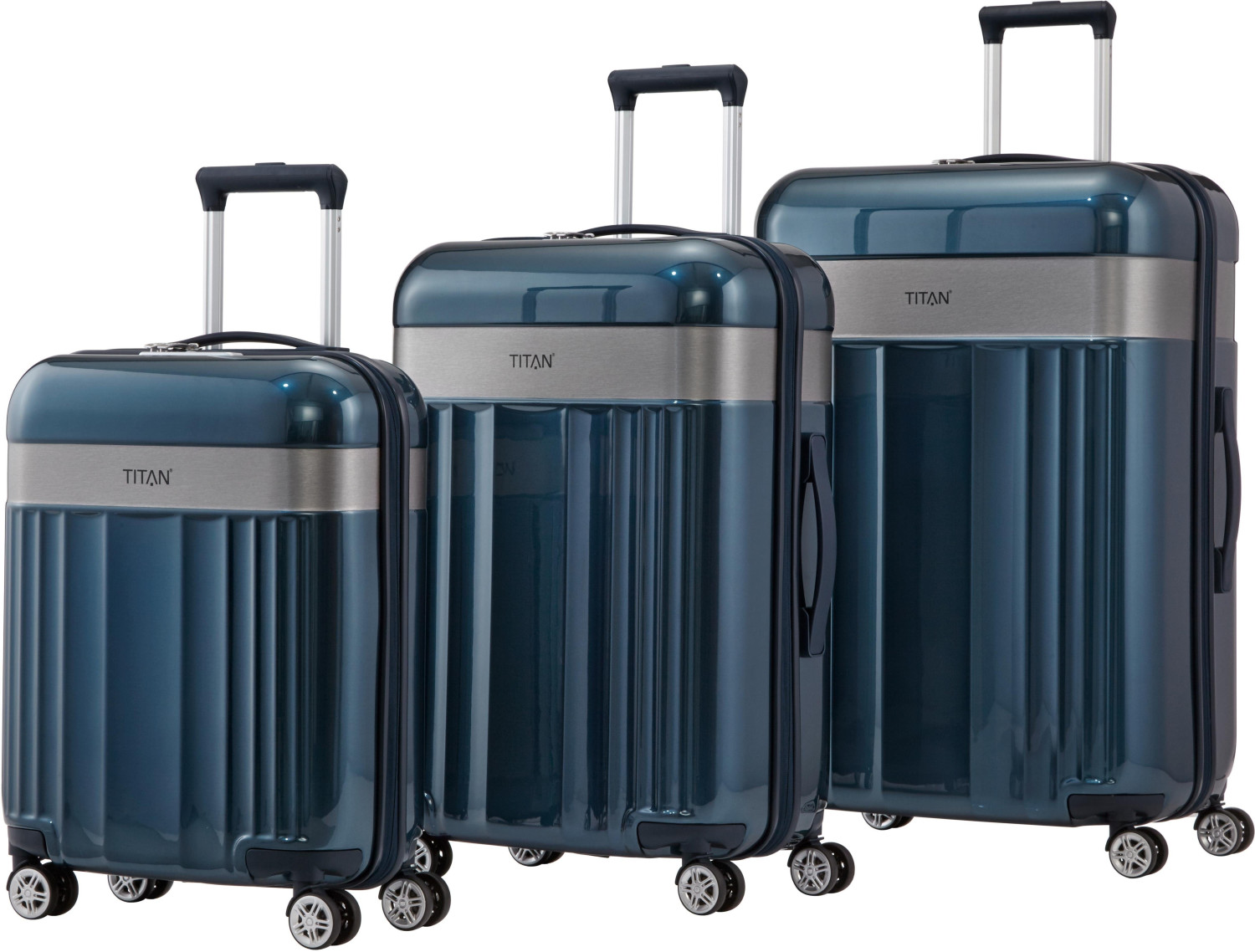 Titan Spotlight Flash 4 Wheel Trolley Set 55/67/76 cm north sea