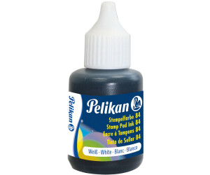 Pelikan Encre Pour Tampon Étanché – 30 Ml, Couleur Blanc, Idéal Pour Tampons Et Scrapbooking
