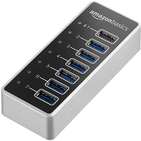 AmazonBasics 7 Port USB 3.0-C Hub silver