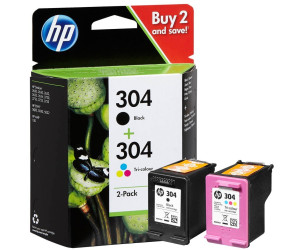 HP Pack de 2 cartouches d'encre 304 Noir et 304 Tri-couleur pas