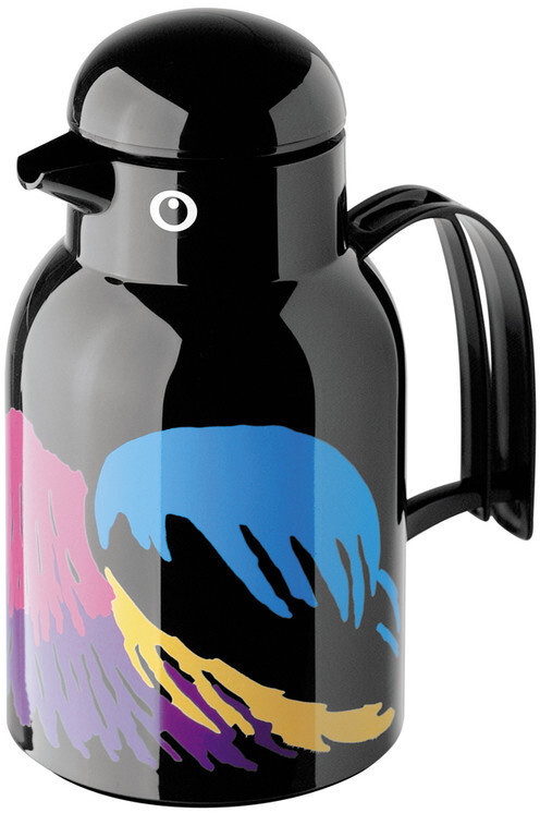Helios Thermos Thermo 1.0 l Bird of Paradise Penguin Black