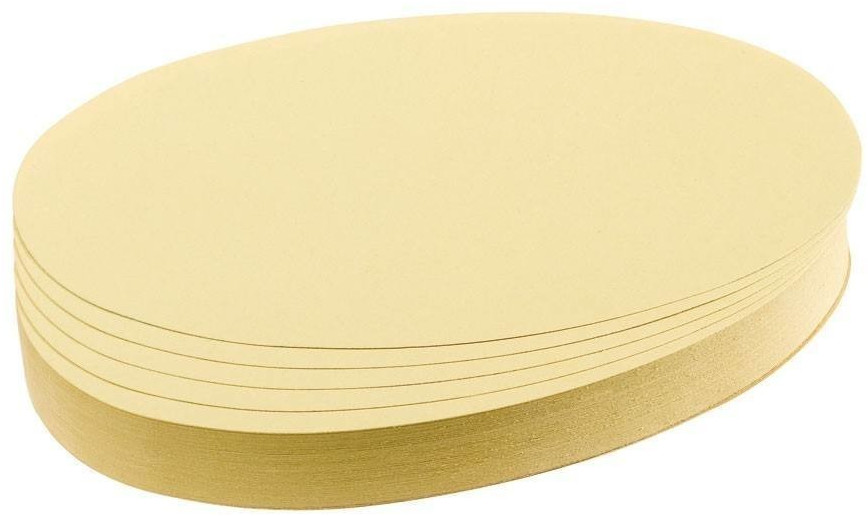 Franken Presentation Card Oval 190x110mm (500 pcs) yellow