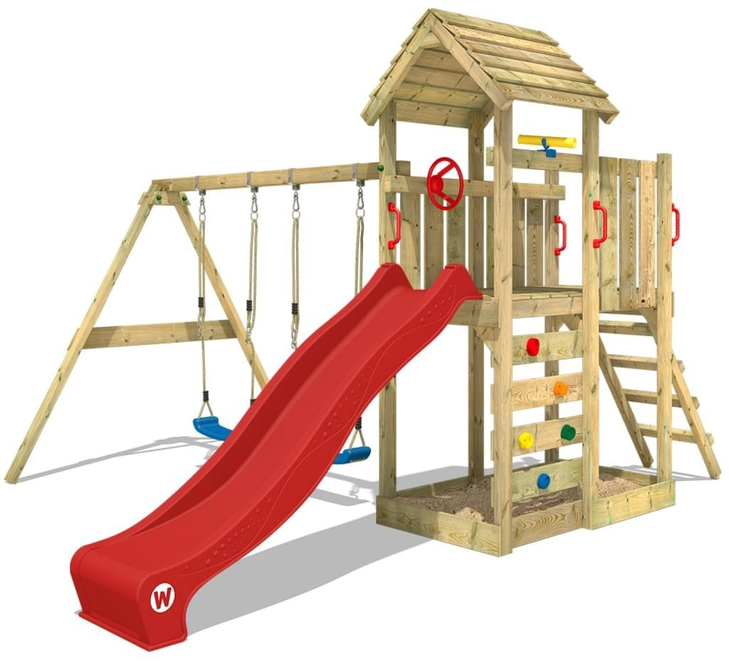 Wickey MultiFlyer with wood roof red slide