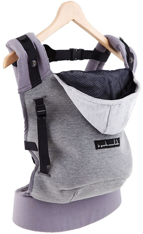 Je Porte Mon Bébé HoodieCarrier gris flanelle