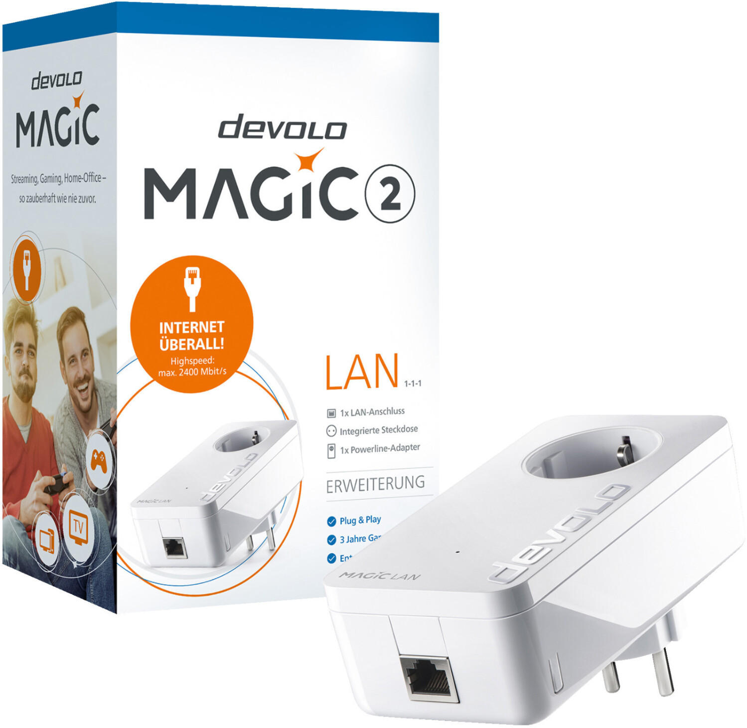 Devolo Magic 2 LAN triple 2400 Mbit/s Ethernet/LAN Blanc 1 pièce(s)