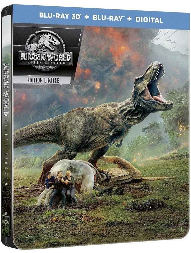 Jurassic World: Fallen Kingdom [Blu-ray 3D] [Combo Blu-ray 3D + Blu-ray + Digital - Édition boîtier SteelBook]