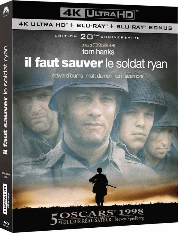 Il faut sauver le soldat Ryan [4K Ultra HD + Blu-ray + Blu-ray bonus - Édition 20ème anniversaire]