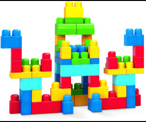 Mattel Mega Bloks Bausteinebeutel Large 80 Teile Kinder Bausteine Spielzeug NEU 