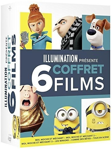 Illumination présente - Coffret 6 films : Moi Moche et Méchant 1 à 3 + Les Minions + Comme des bêtes + Tous en scène [DVD]