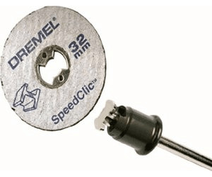 Dremel SpeedClic SC406 Starter-Set Zubehörsatz mit 1 Aufspanndorn und 2 Scheiben 