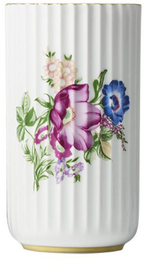 Lyngby Porcelæn Vase Porcelain 15cm Flowers