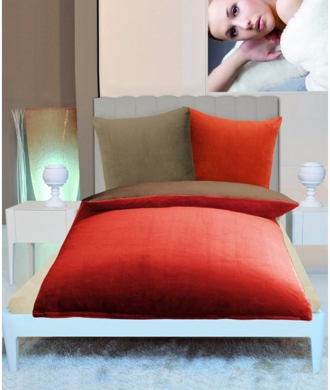 Gözze Cashmere-Feeling 80x80+135x200cm red/grey