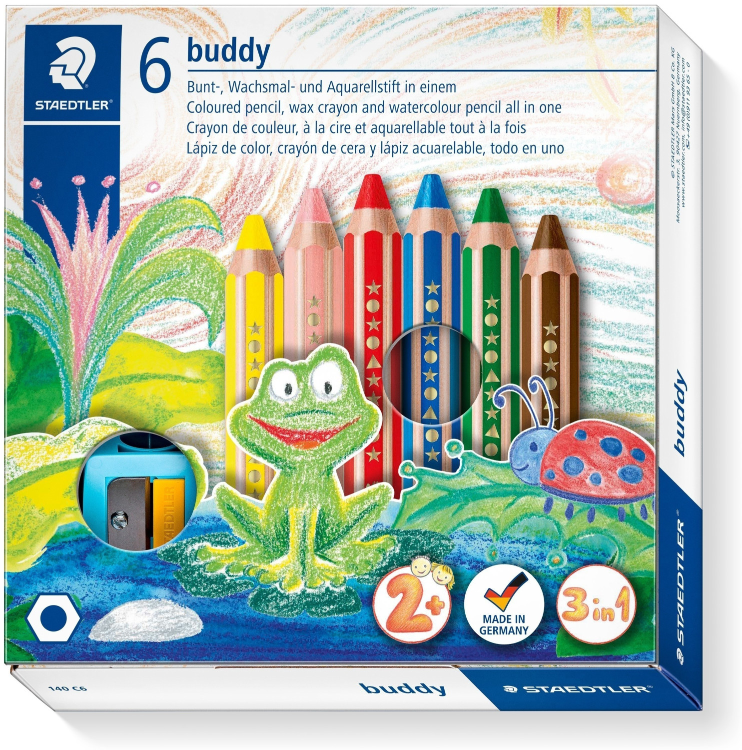 Staedtler buddy color pencils 3 in 1 6 pcs
