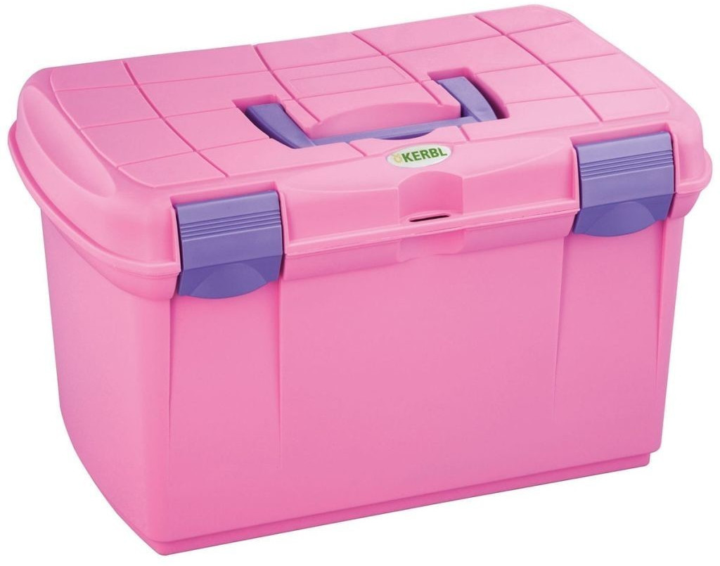 Kerbl Coffre de pansage Arezzo avec compartiment amovible rose