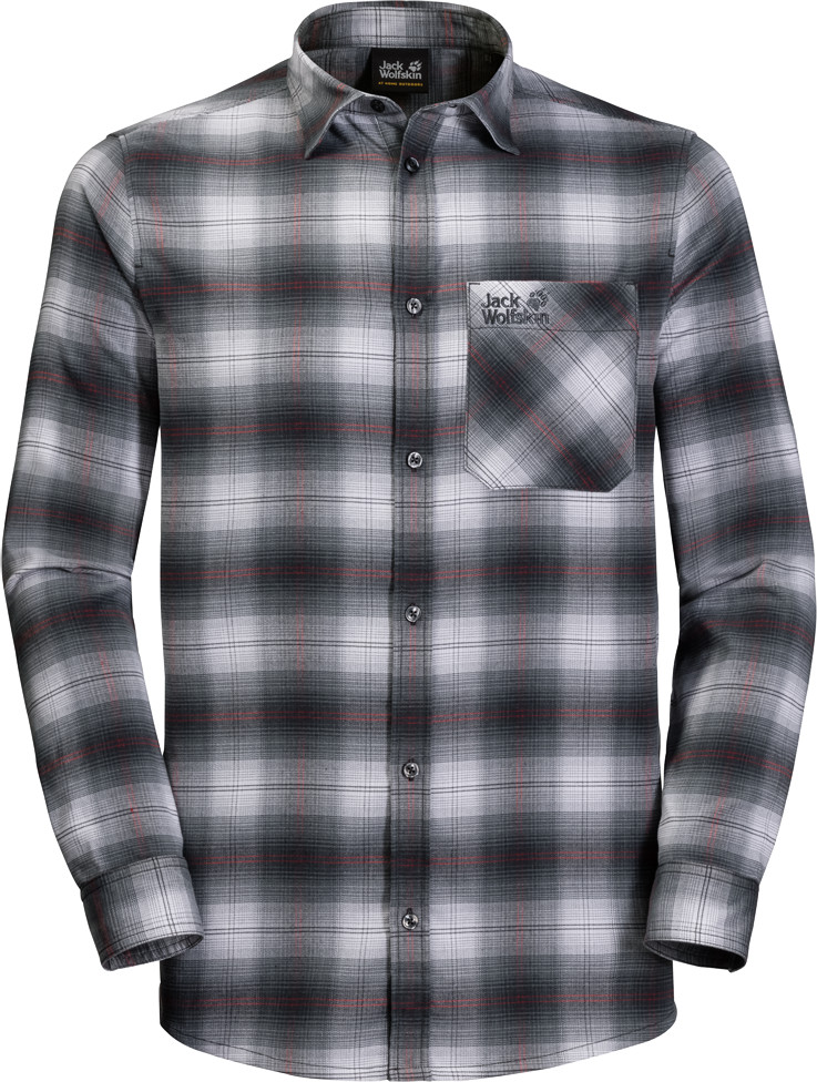Jack Wolfskin Light Valley Shirt Men ebony checks