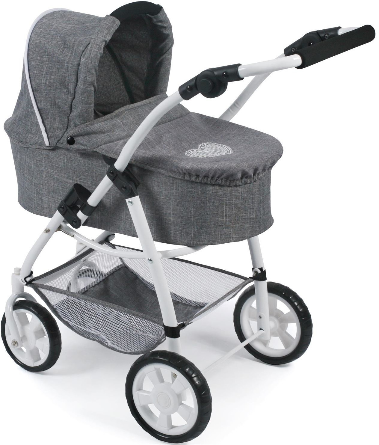 Bayer-Chic Doll's Pram Emotion 2in1 - Jeans Grey