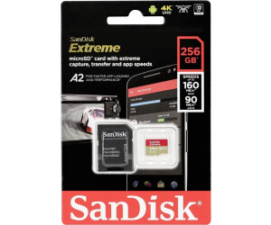 SanDisk Extreme A2 U3 V30 microSDXC 256 Go au meilleur prix sur