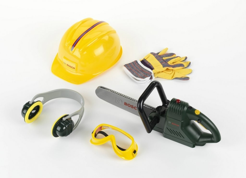 klein toys Bosch Chainsaw + helmet + work-gloves (8525)