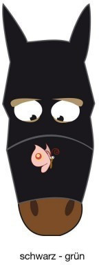 Pfiff Masque anti-mouches balade avec motifs noir/vert Full