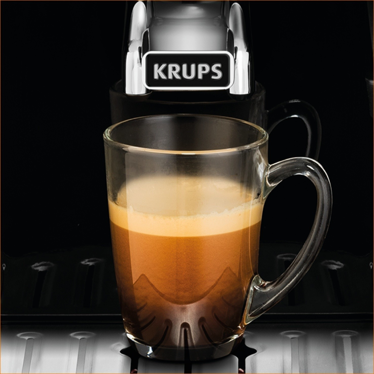 Krups Arabica Super Cafetière Automatique 1450W 1.7L Noir/Argent