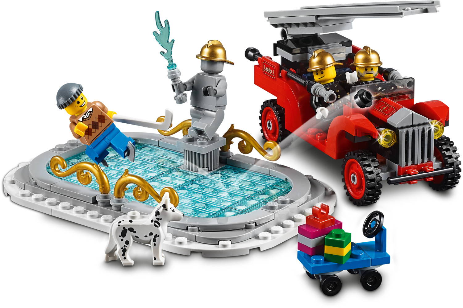 Lego 10263 creator - la caserne des pompiers du village d'hiver - La Poste