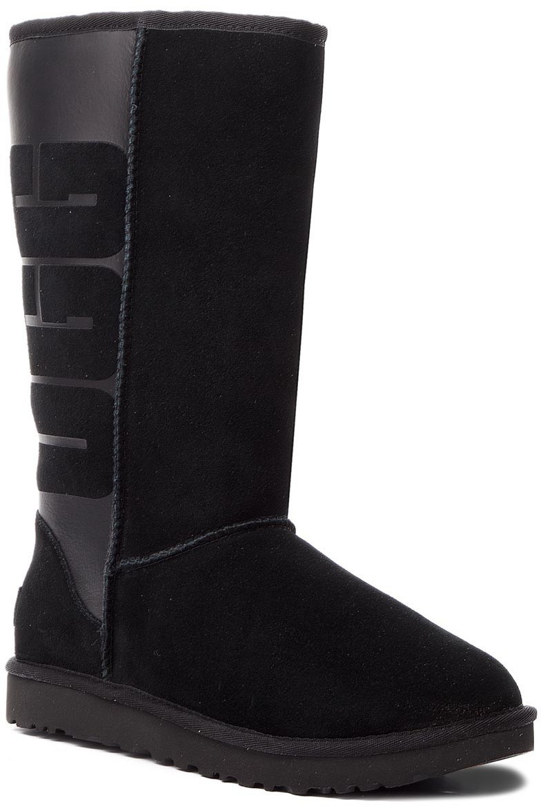 UGG Classic Tall Logo Rubber Boot black
