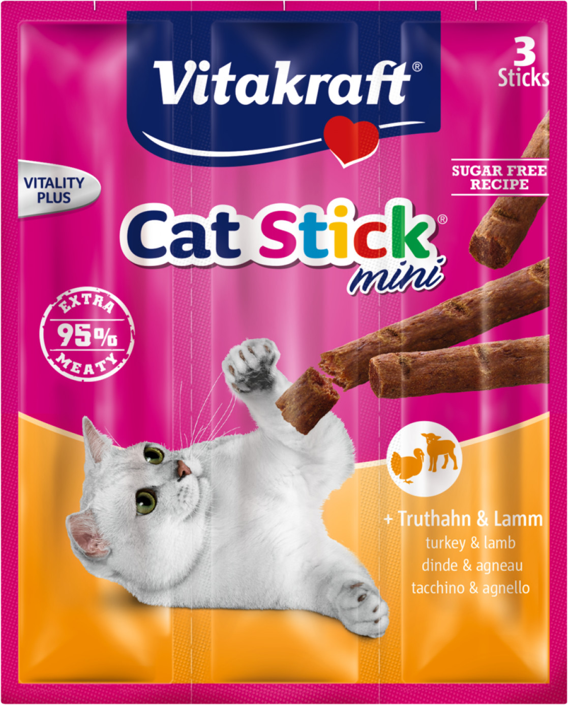 Vitakraft Cat Stick mini dinde & agneau