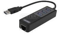 UNITEK 3 Port USB 3.0 Hub/Gigabit Adapter (Y-3045)