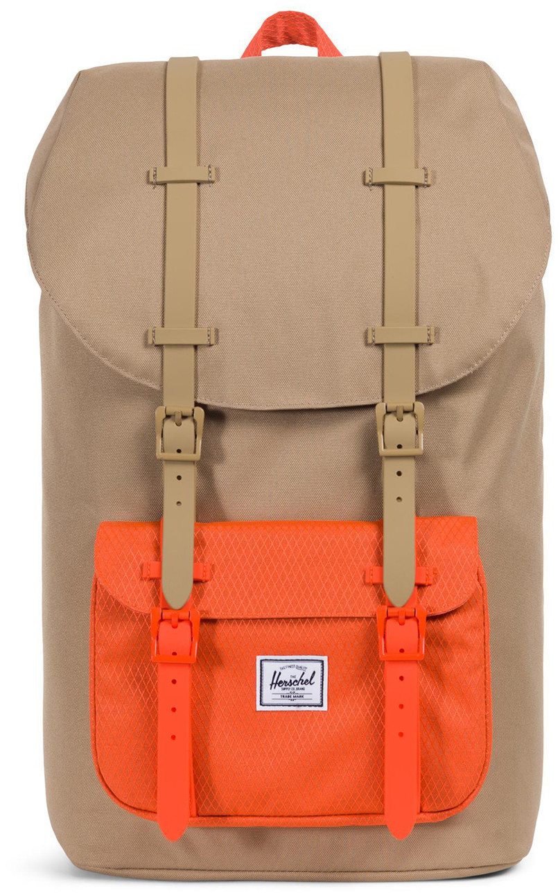 Herschel Little America Backpack kelp/vermillion orange